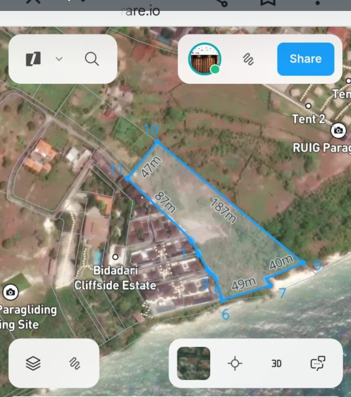 SUPER PREMIUM CLIFF FRONT LAND FOR LEASE Located in Sawangan Nusa Dua Bali
