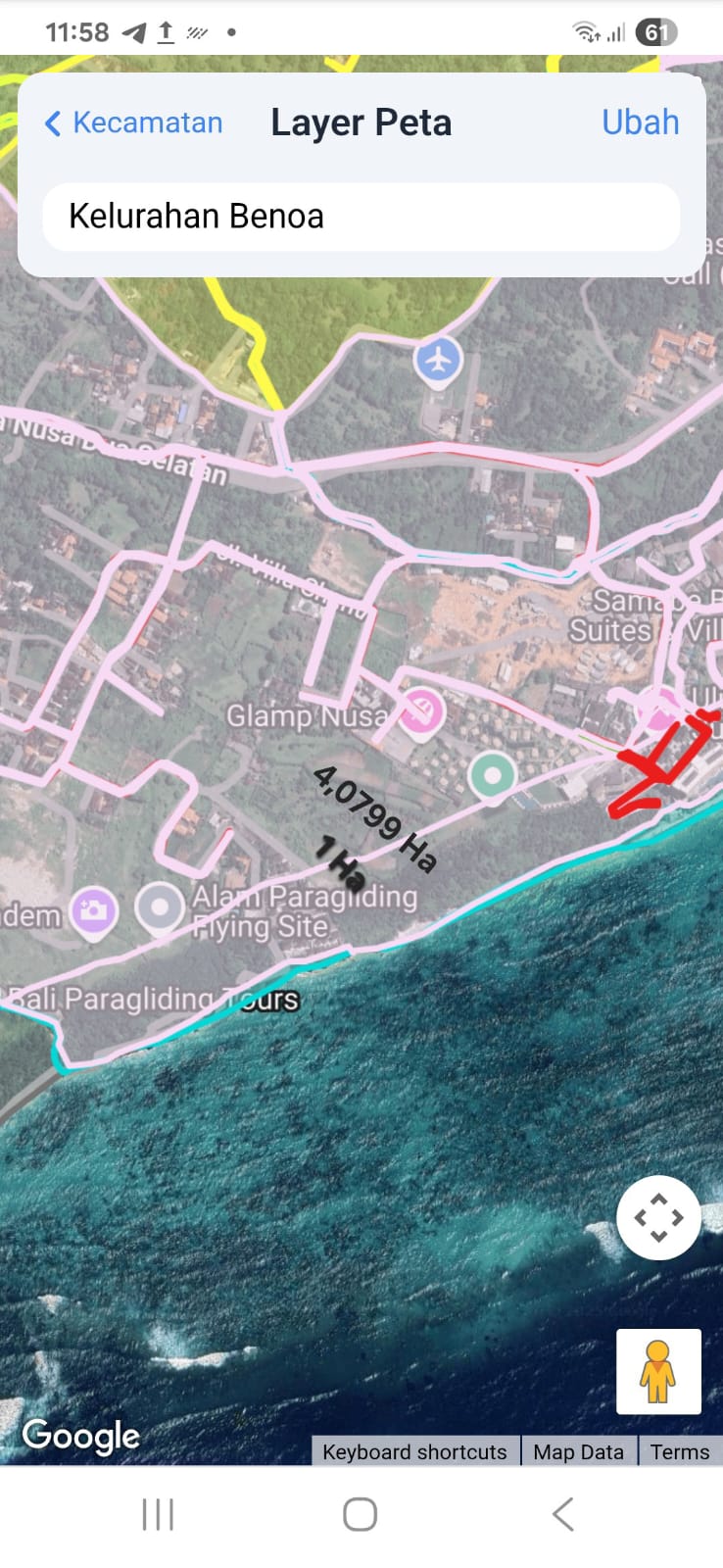 SUPER PREMIUM CLIFF FRONT LAND FOR LEASE Located in Sawangan Nusa Dua Bali
